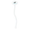 Yoga Poses White Plastic 7" Stir Stick - Oval - Single Stick