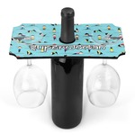 Yoga Poses Wine Bottle & Glass Holder (Personalized)