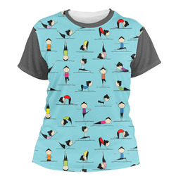 Yoga Poses Women's Crew T-Shirt - 2X Large