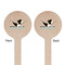 Yoga Poses Wooden 7.5" Stir Stick - Round - Double Sided - Front & Back