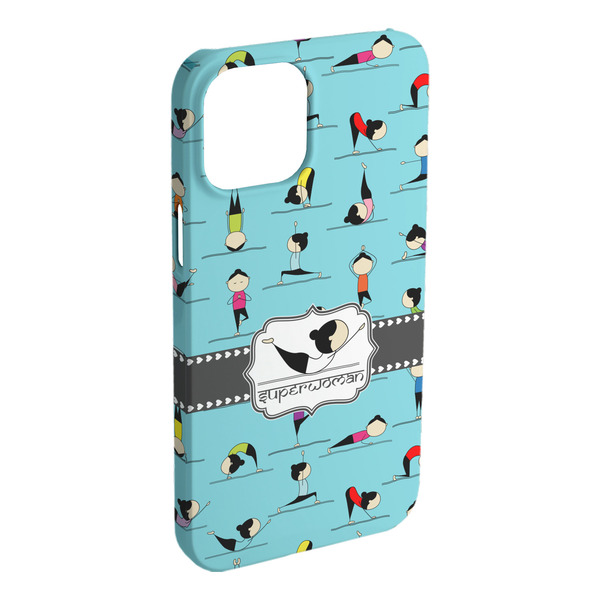 Custom Yoga Poses iPhone Case - Plastic - iPhone 15 Plus (Personalized)