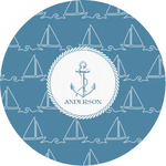 Rope Sail Boats Multipurpose Round Labels - 1" (Personalized)