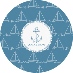 Rope Sail Boats Multipurpose Round Labels - 1" (Personalized)