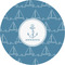 Rope Sail Boats 1" Multipurpose Round Labels - Single Sticker