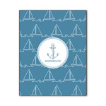 Rope Sail Boats Wood Print - 11x14 (Personalized)