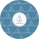 Rope Sail Boats Multipurpose Round Labels - 2" (Personalized)