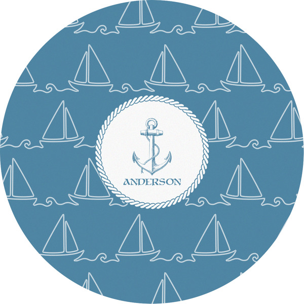 Custom Rope Sail Boats Multipurpose Round Labels - 2" (Personalized)