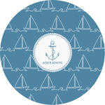 Rope Sail Boats Multipurpose Round Labels - Custom Sized (Personalized)