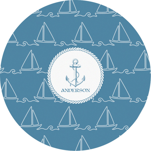 Custom Rope Sail Boats Multipurpose Round Labels - Custom Sized (Personalized)