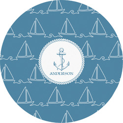 Rope Sail Boats Multipurpose Round Labels - 5" (Personalized)