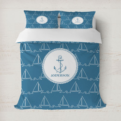 Rope Sail Boats Duvet Cover Set - Full / Queen (Personalized)