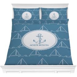 Rope Sail Boats Comforter Set - Full / Queen (Personalized)