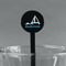 Rope Sail Boats Black Plastic 7" Stir Stick - Round - Main