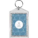 Rope Sail Boats Bling Keychain (Personalized)