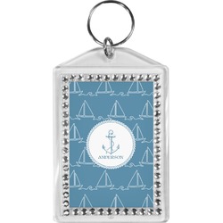 Rope Sail Boats Bling Keychain (Personalized)