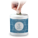 Rope Sail Boats Coin Bank (Personalized)
