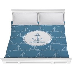 Rope Sail Boats Comforter - King (Personalized)
