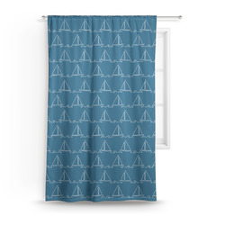 Rope Sail Boats Curtain Panel - Custom Size