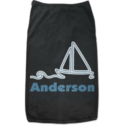 Rope Sail Boats Black Pet Shirt - XL (Personalized)