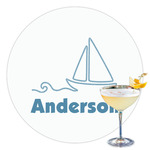 Rope Sail Boats Printed Drink Topper - 3.5" (Personalized)