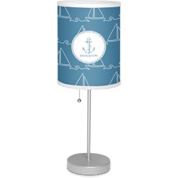 Rope Sail Boats 7" Drum Lamp with Shade Linen (Personalized)