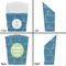 Rope Sail Boats French Fry Favor Box - Front & Back View