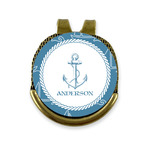 Rope Sail Boats Golf Ball Marker - Hat Clip - Gold