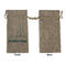 Rope Sail Boats Large Burlap Gift Bags - Front Approval