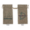 Rope Sail Boats Large Burlap Gift Bags - Front & Back