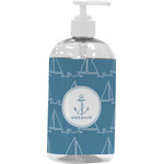 Rope Sail Boats Plastic Soap / Lotion Dispenser (16 oz - Large - White) (Personalized)