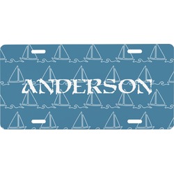 Rope Sail Boats Front License Plate (Personalized)