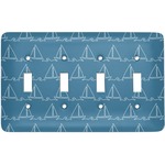 Rope Sail Boats Light Switch Cover (4 Toggle Plate)