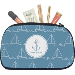 Rope Sail Boats Makeup / Cosmetic Bag - Medium (Personalized)