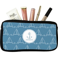 Rope Sail Boats Makeup / Cosmetic Bag - Small (Personalized)