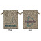 Rope Sail Boats Medium Burlap Gift Bag - Front and Back