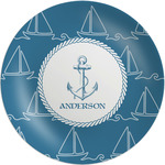 Rope Sail Boats Melamine Plate (Personalized)