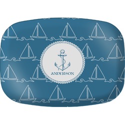 Rope Sail Boats Melamine Platter (Personalized)