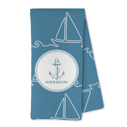 Rope Sail Boats Kitchen Towel - Microfiber (Personalized)