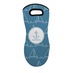 Rope Sail Boats Neoprene Oven Mitt w/ Name or Text