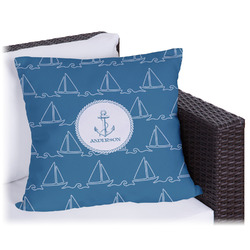 Rope Sail Boats Outdoor Pillow - 20" (Personalized)