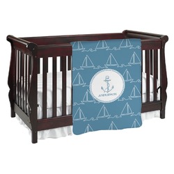 Rope Sail Boats Baby Blanket (Single Sided) (Personalized)
