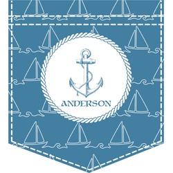 Rope Sail Boats Iron On Faux Pocket (Personalized)