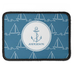 Rope Sail Boats Iron On Rectangle Patch w/ Name or Text