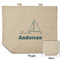 Rope Sail Boats Reusable Cotton Grocery Bag - Front & Back View