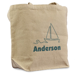 Rope Sail Boats Reusable Cotton Grocery Bag - Single (Personalized)