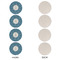 Rope Sail Boats Round Linen Placemats - APPROVAL Set of 4 (single sided)