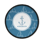 Rope Sail Boats Iron On Round Patch w/ Name or Text