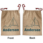 Rope Sail Boats Santa Sack - Front & Back (Personalized)