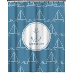 Rope Sail Boats Extra Long Shower Curtain - 70"x84" (Personalized)