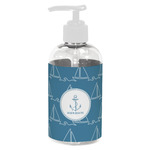 Rope Sail Boats Plastic Soap / Lotion Dispenser (8 oz - Small - White) (Personalized)